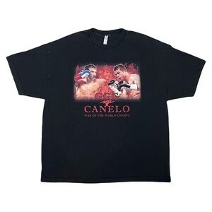 Canelo vs GGG Boxing T Shirt 2XL Black Red Fight Night Graphic Tee Shirt
